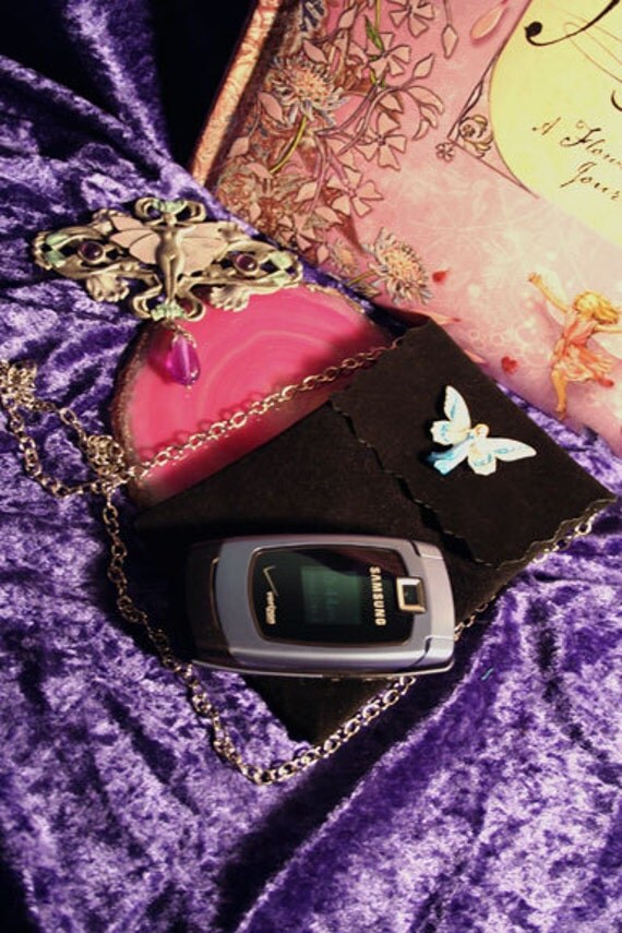 Fairy Faerie Cell Phone or Business Card Little Black Bag