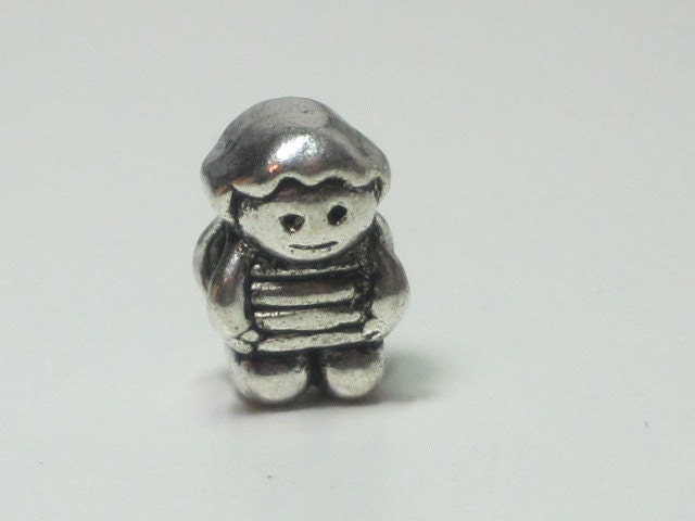 Pandora Style Charm - Antique Silver Little Boy (g7)