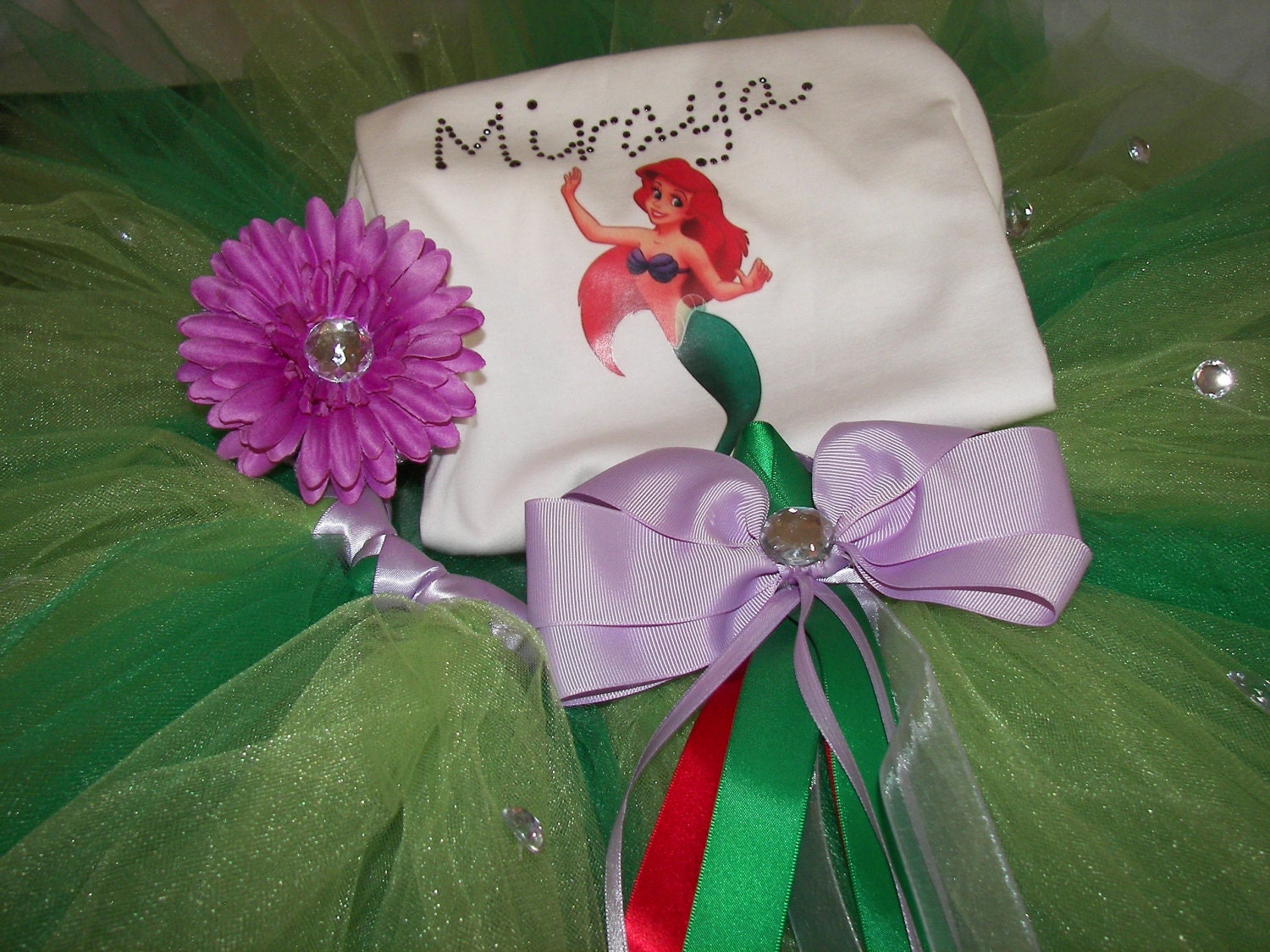 Little Mermaid Princess Bling Tutu Set--Adorable and Full of Sparkles