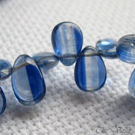 10 Kyanite 7-10mm pear faceted briolettes