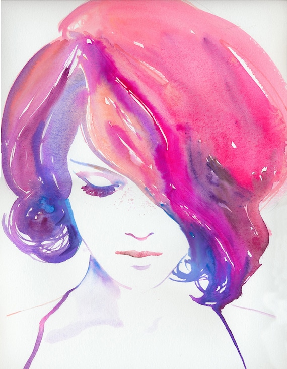 Art, Watercolour Painting, Fashion Illustration, Print, by Cate Parr