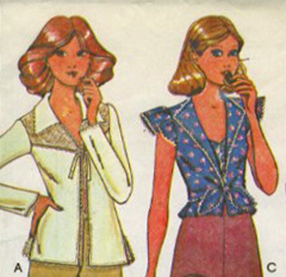 1976 Fashion Art Summer Jackets Tops McCalls 5344 Misses 10 