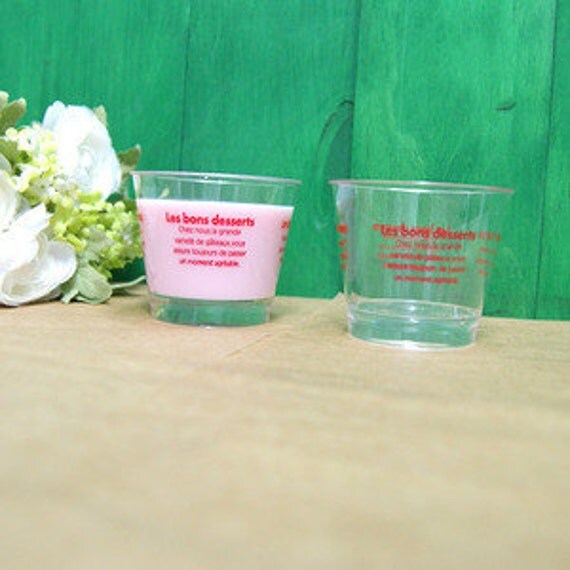 Red Dessert Cup Set of 3pcs with Cap