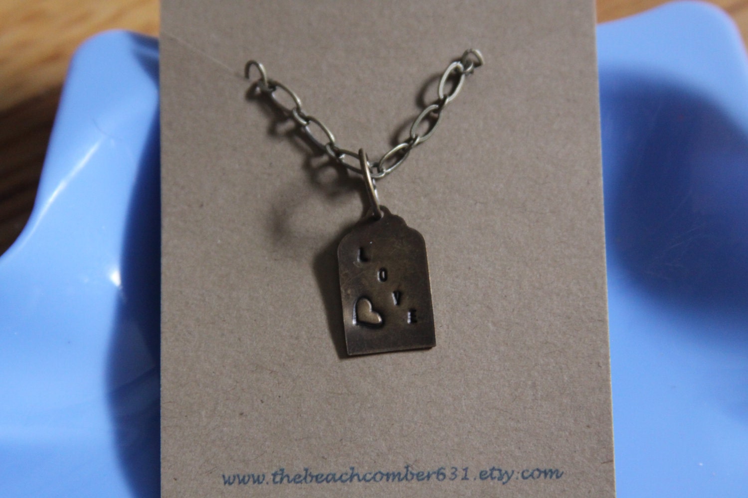 Black Friday and Cyber Monday Sales Hand stamped Love Necklace