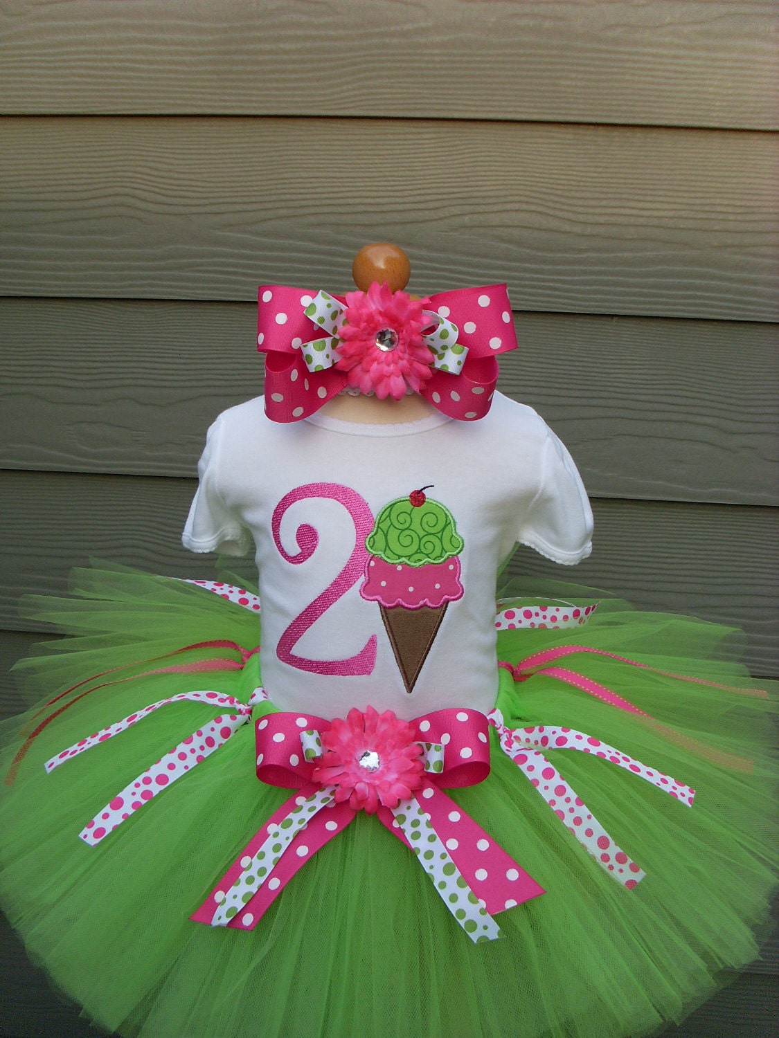 Double Dip Delight Birthday Tutu Set-ice, cream, cone, birthday, tutu, set, personalized