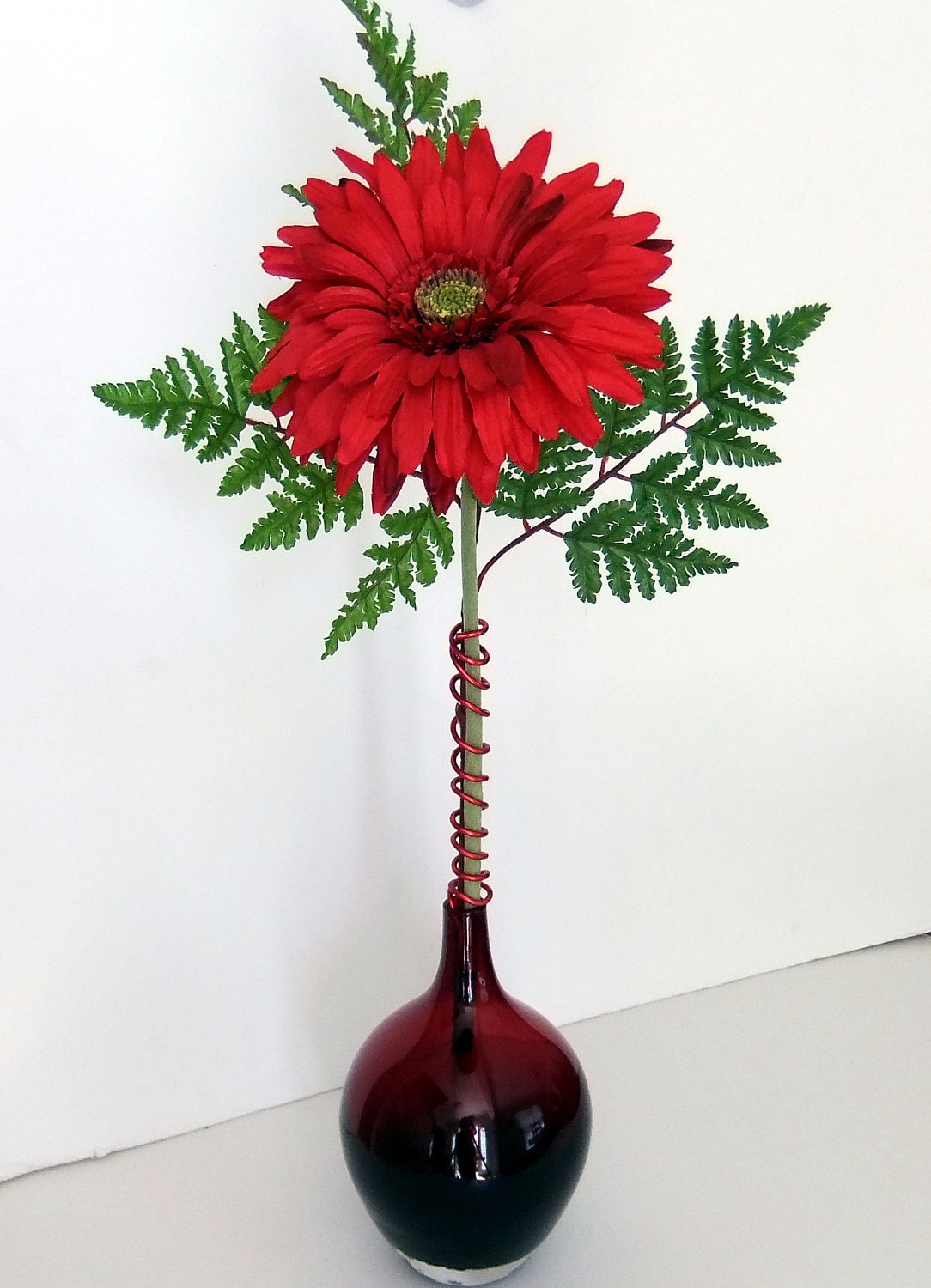 Gerbera Daisy in Glass Vase