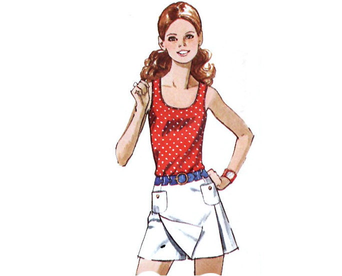 Vintage Sewing Pattern Mini Scooter Skirt Tank by mysweetiepiepie Vintage Sewing Pattern Mini Scooter Skirt Tank by mysweetiepiepie