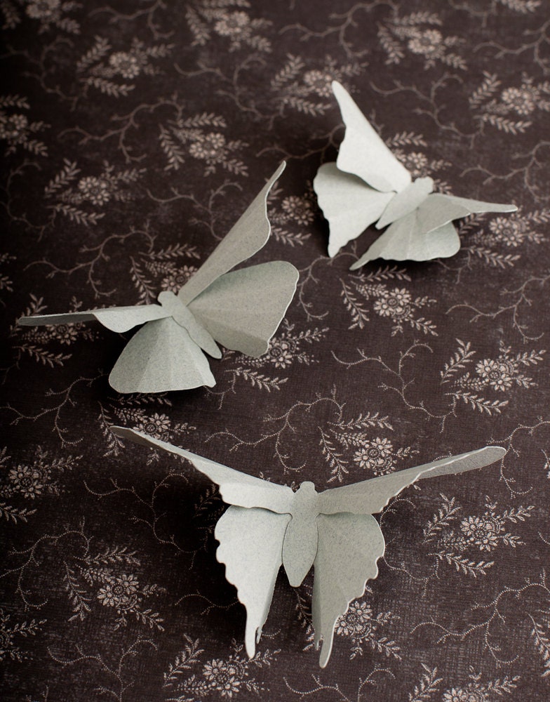 3D Wall Butterflies, 20 Heather Butterfly Silhouettes for Girls Room, Nursery, and Home Art Decor