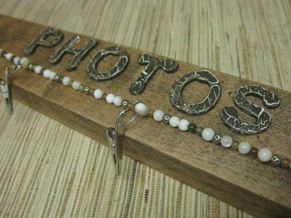 Upcycled PHOTO Wall Hanger - made from reclaimed wood, 5 dollar shipping sale