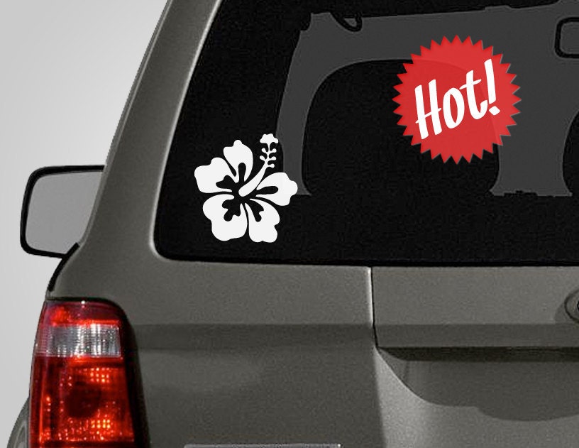 Hibiscus - Hawaiian Flower - Vinyl Decal - Buy 2 get 1 FREE