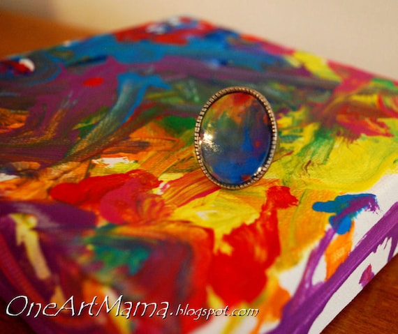 Custom Adjustable Ring: Your Child's Artwork