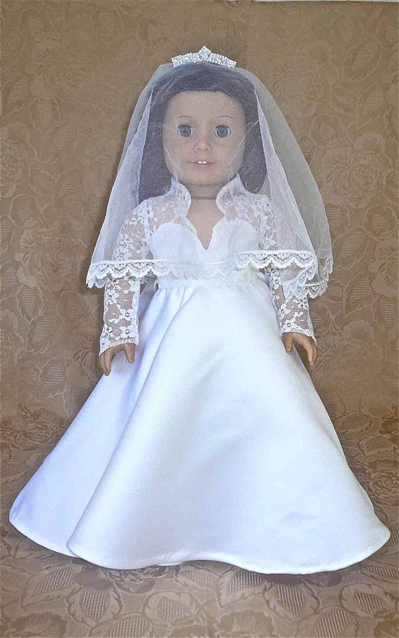 American Girl, 18 inch doll clothes:  Kate Middleton's princess wedding dress replica