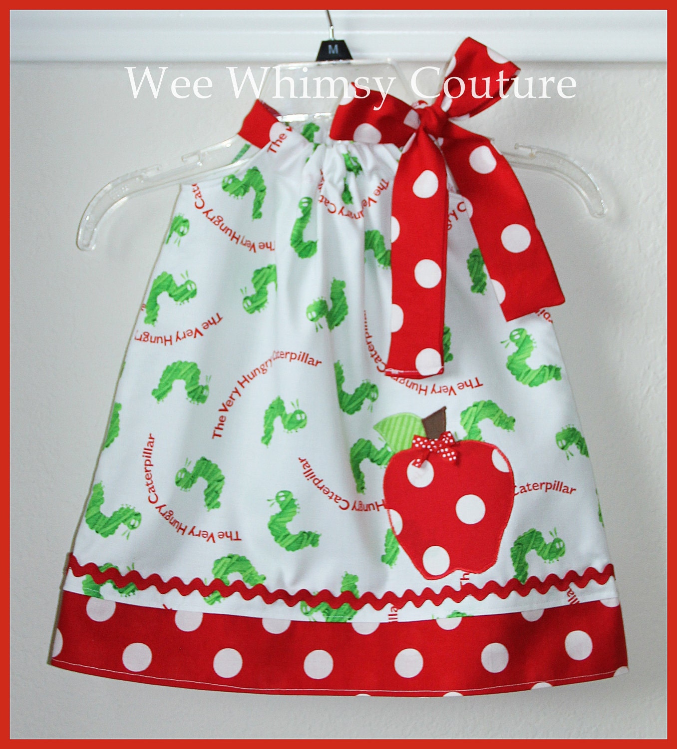 Custom Back to School The Very Hungry Caterpillar Applique dress