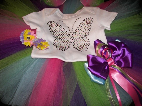 Butterfly Fairy Boutique Bling Tutu Set--Unique and Colorful