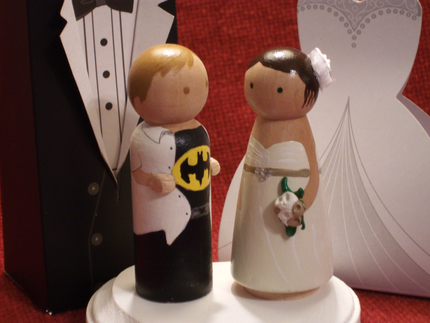 Superhero personalizado y su torta de novia Topper-Batman, Superman, Thor, Capitán América, Ironman-personalizado para usted