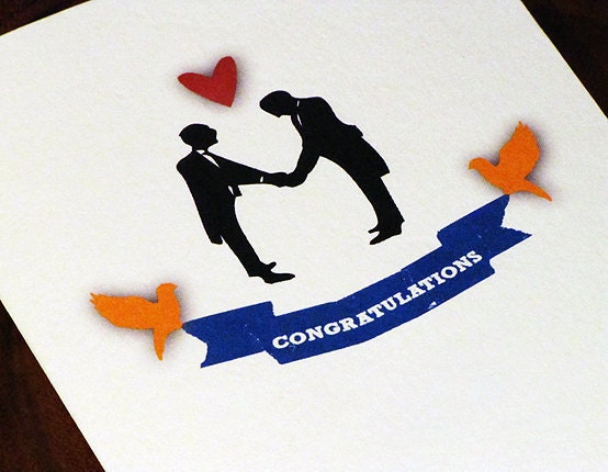 Gay Wedding Card Congratulations From HeartsGrowFonder