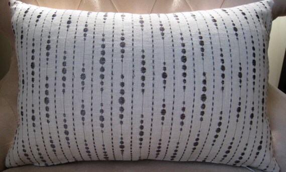 Charcoal Grey and Cream Pillow Cover, Fits 12"x20" Pillow, Cream, Lumbar, Decorative Pillow Cover, Throw Pillow