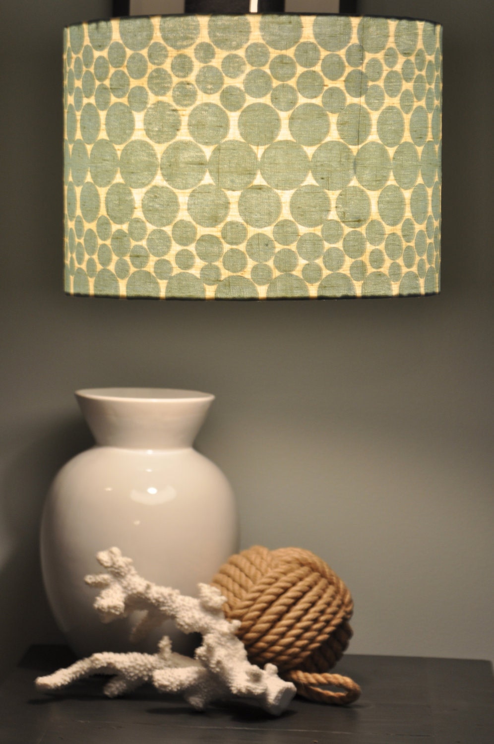 Hand Printed Drum Shade via PrintingGrounds