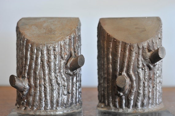 Tree Stump Bookends at The Wild Plum
