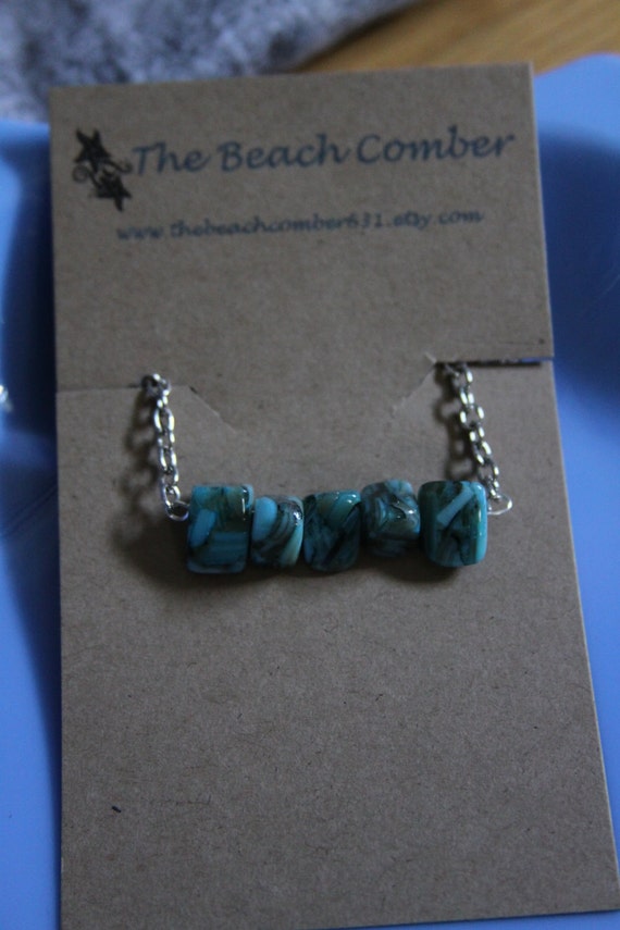 Turquoise Bar Necklace