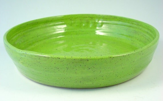Ceramic Dog Bowl - Handmade Stoneware Clay Pottery Wheel Thrown - Ready to Ship
