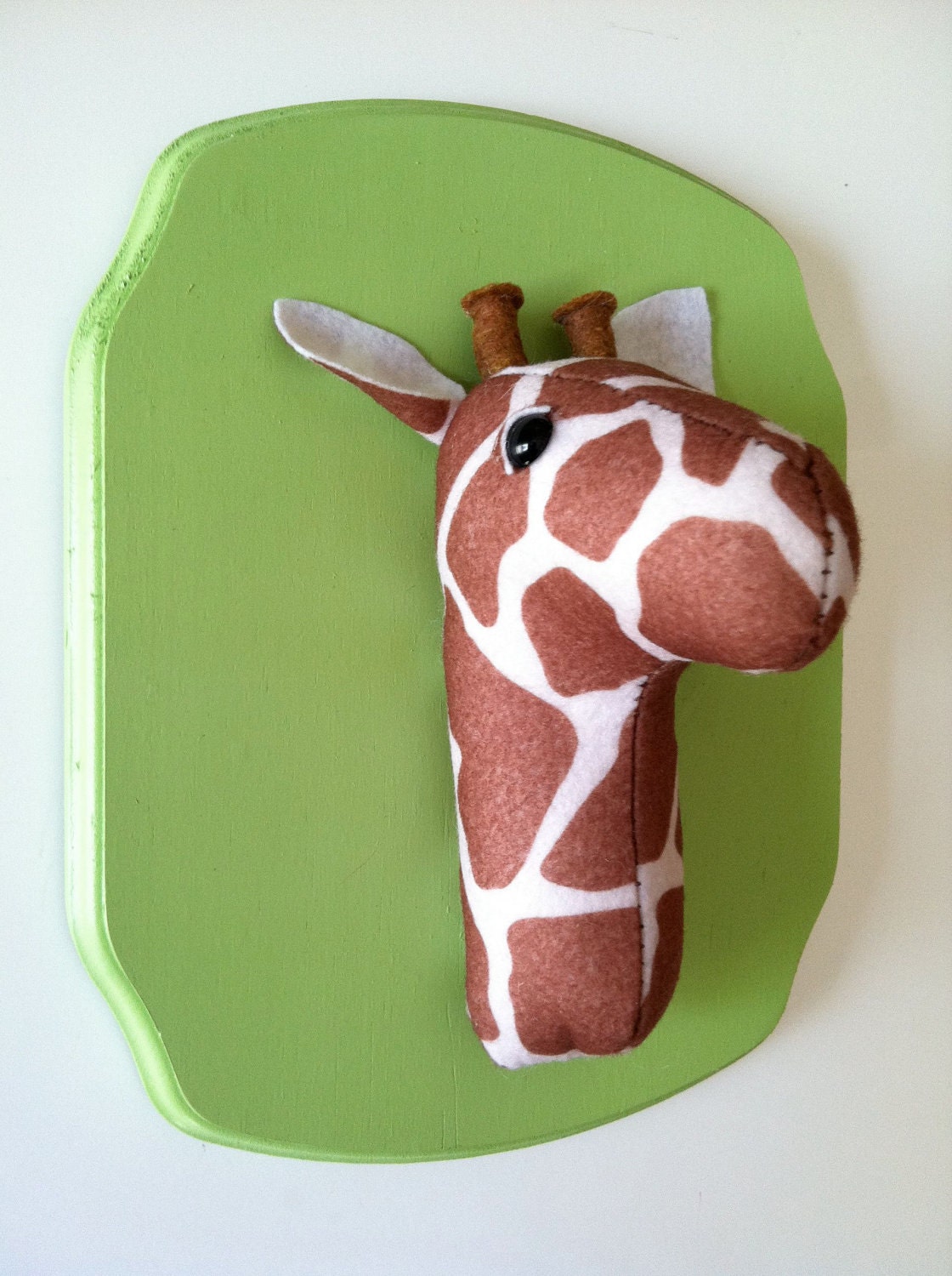 Giraffe felt taxidermy