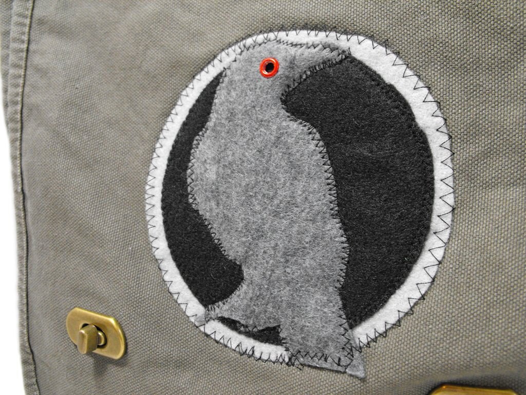Poes Raven - Canvas Messenger Bag - Field Style for School, College, Vacation, Book, Laptop
