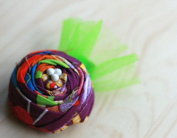 Rosette Hairclip colorful
