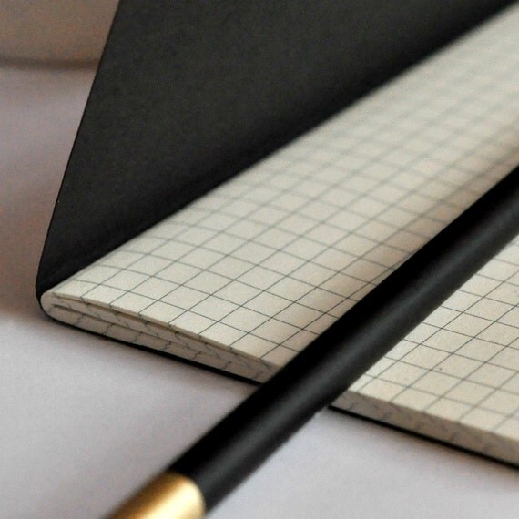 Journal Notebook Moleskine Cahier Black Silver Print