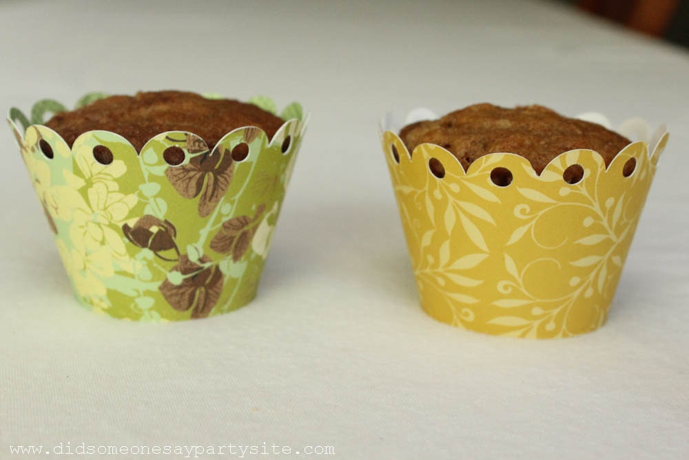 Spring Blossom Cupcake Wrappers - FREE SHIPPING