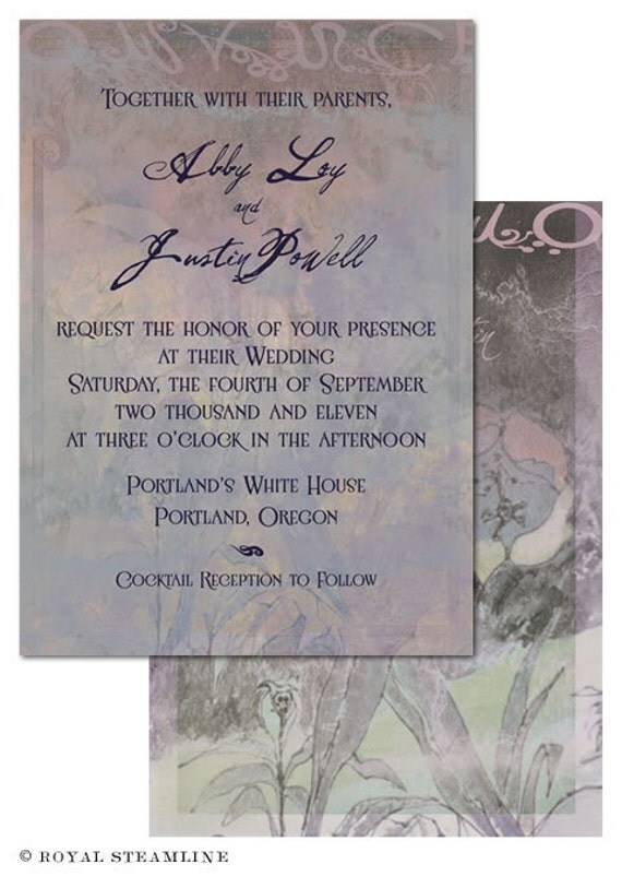 Laurel Canyon 1904 Vintage Wedding Invitation Sample From royalsteamline