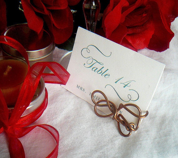 Unique Wedding Place Card Holders Copper We Got Knotted Up Today 30