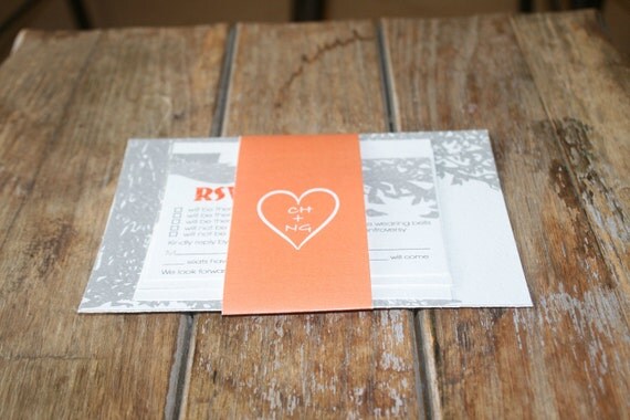 Modern Wedding Invitation Oak Tree Custom Wedding Invitations