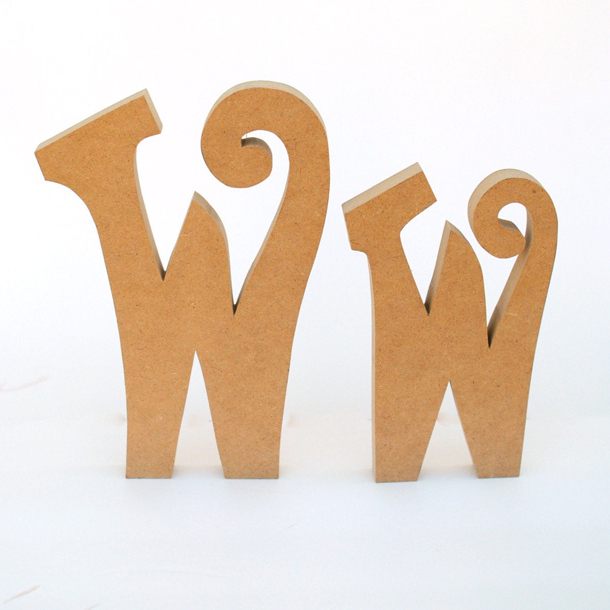 LETTER W Wooden Alphabet Letters DIY Engagement Wedding Decor 