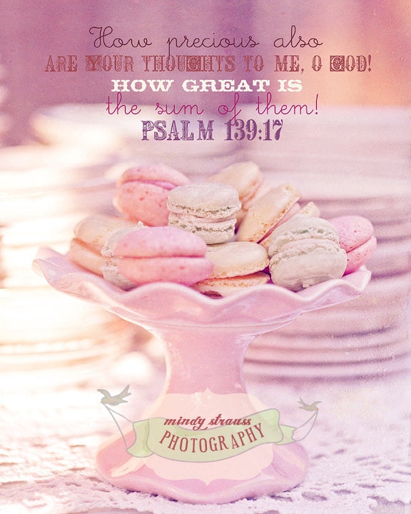 Macaroons with Verse from Psalms - 8x10 Print