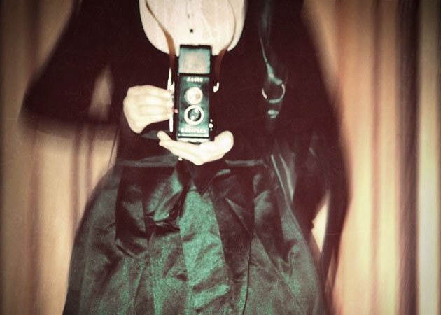 Ansco Dream - 8x10 Original Signed Fine Art Photograph - portrait of girl with vintage camera - 25% OFF SALE