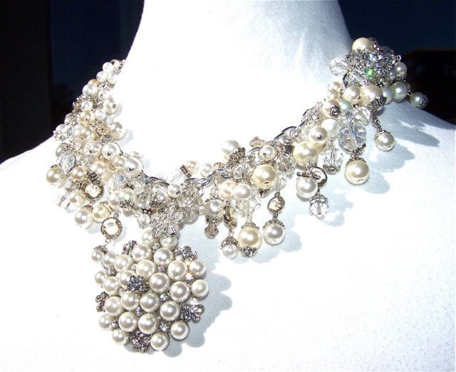 Wedding Necklace RESERVED Please Do Not by dabchickvintagegems Wedding Necklace RESERVED Please Do Not by dabchickvintagegems