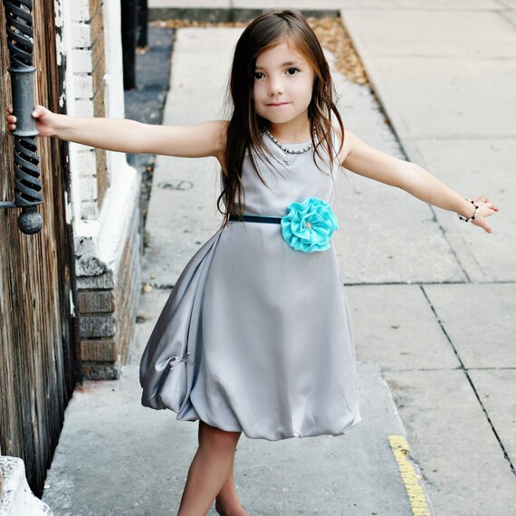 Elegant Silver Bubble Dress