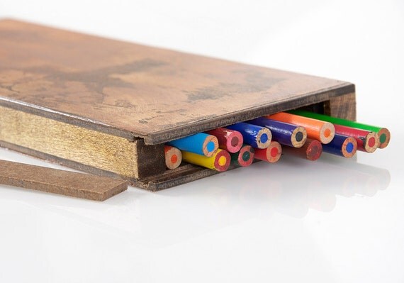Artistic Pencil Storage Box - "Organic Abstract"