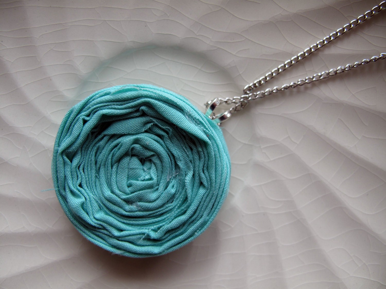 Rosette Pendant Necklace- Choose Your Color