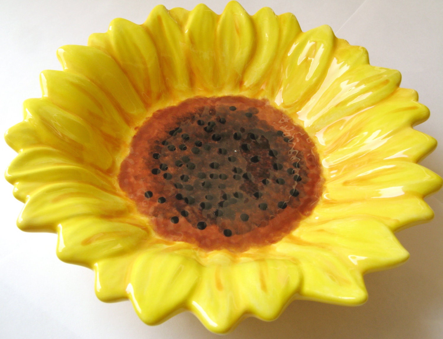 Fall Harvest Sunflower Ceramic Jewelry or Trinket Dish