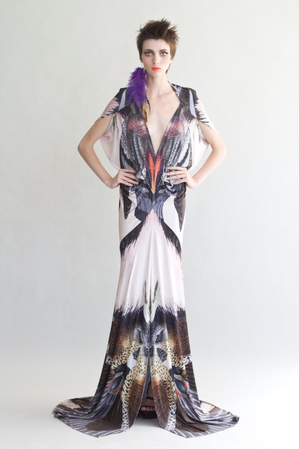 Printed Lady In A Bird