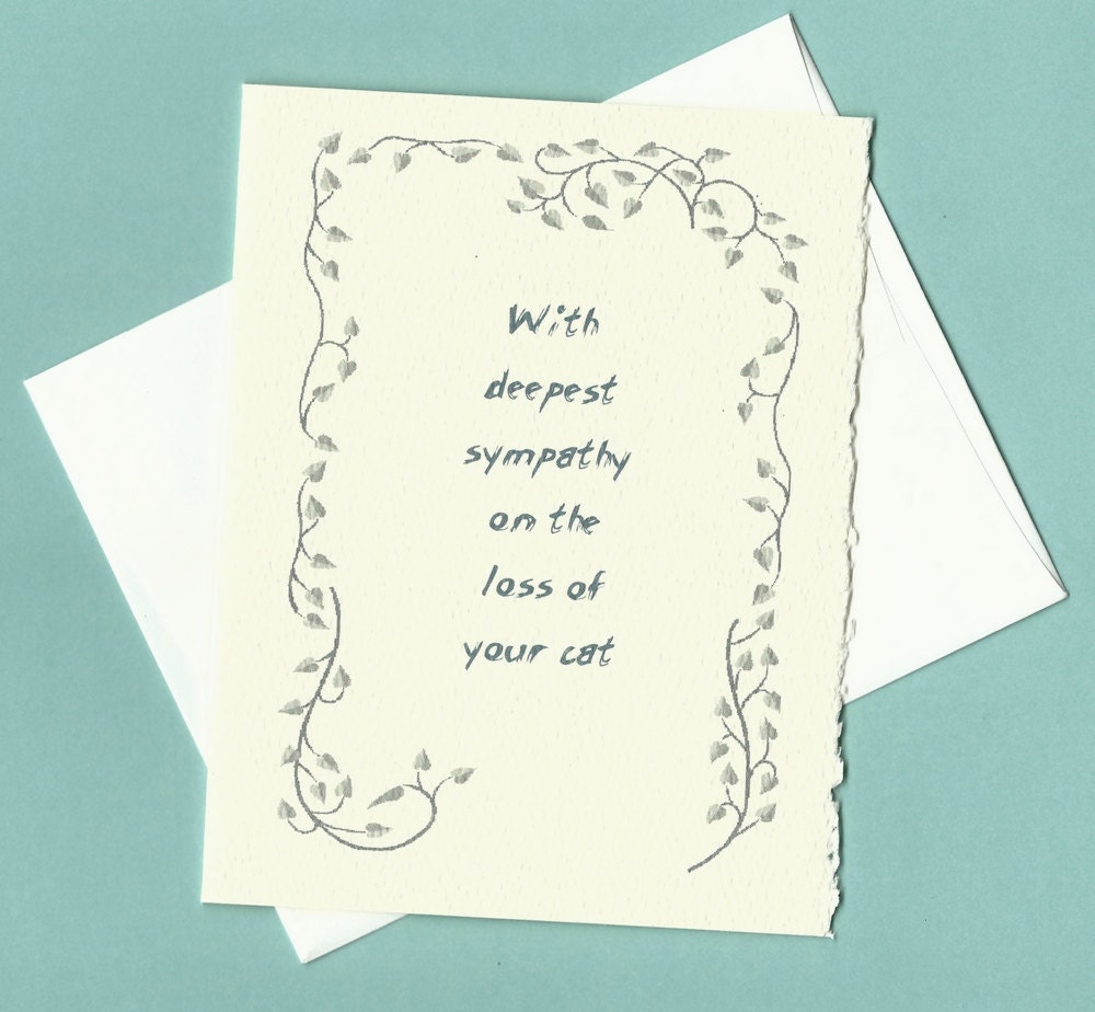 Cat Sympathy Card, Cat Loss Card - The bond that you shared was truly wonderful to behold