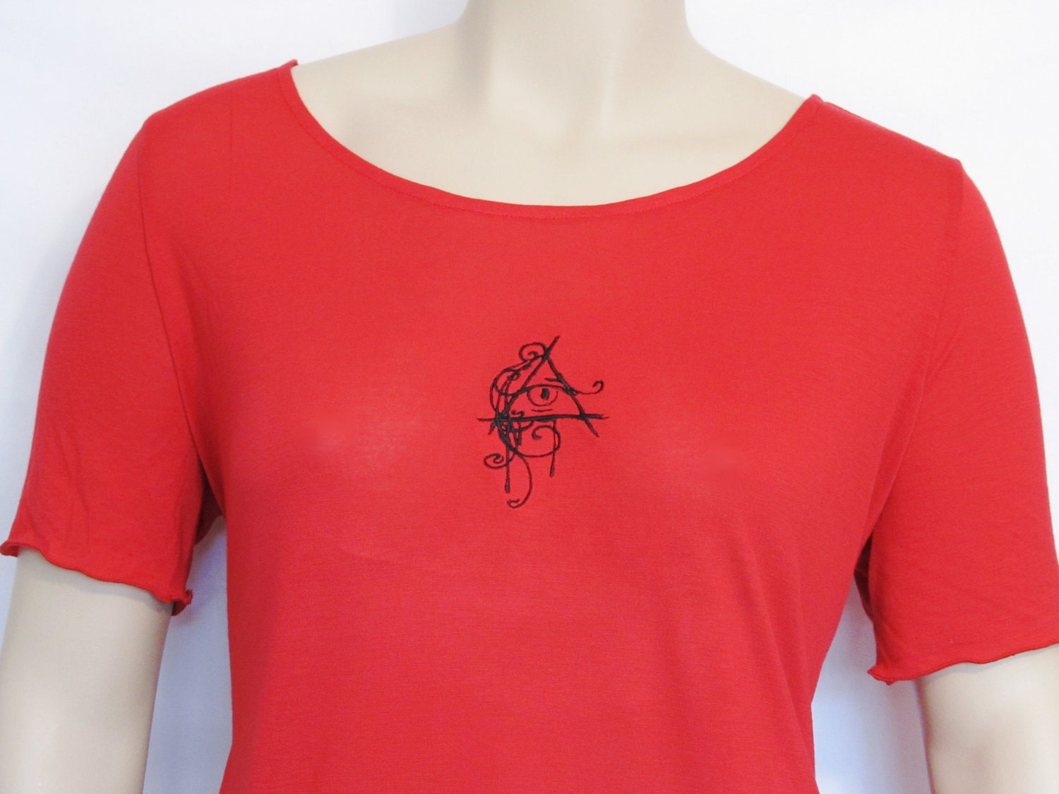 Kobieta Scoop Neck Tee~Omniscient Mystic Eye~Sz XL/XXL