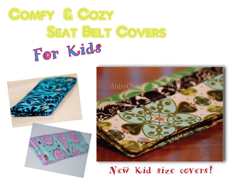 eBook Pattern.... Kid Size Seat Belt Covers for your Car...... by AbbyChase Designs