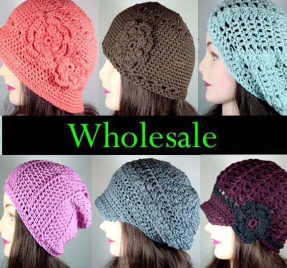 Wholesale Hats for Women, Mixed Lot of Hats, 6 Pieces, CHOOSE COLORS