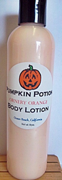 Pumpkin Potion Body Lotion in Ornery Orange Scent-8oz.