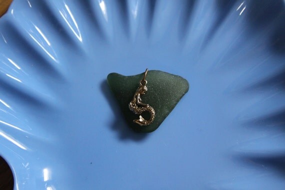 Mermaids Tears Sea Glass Pendant