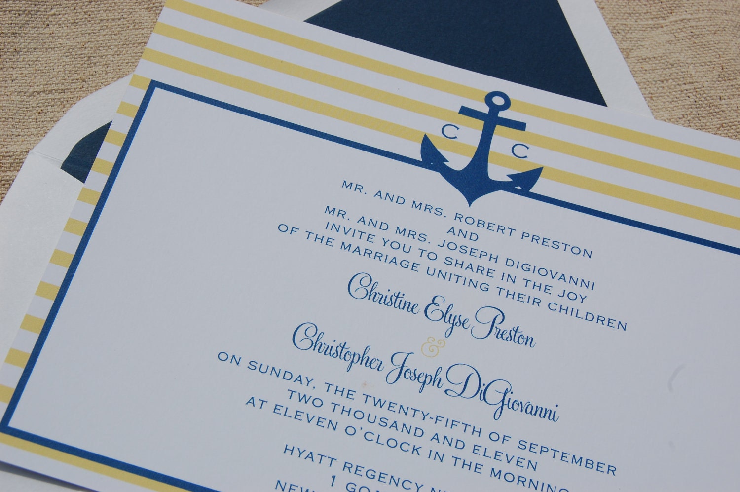 Wedding Invitations- Anchored Invitation Suite : Get Started Deposit