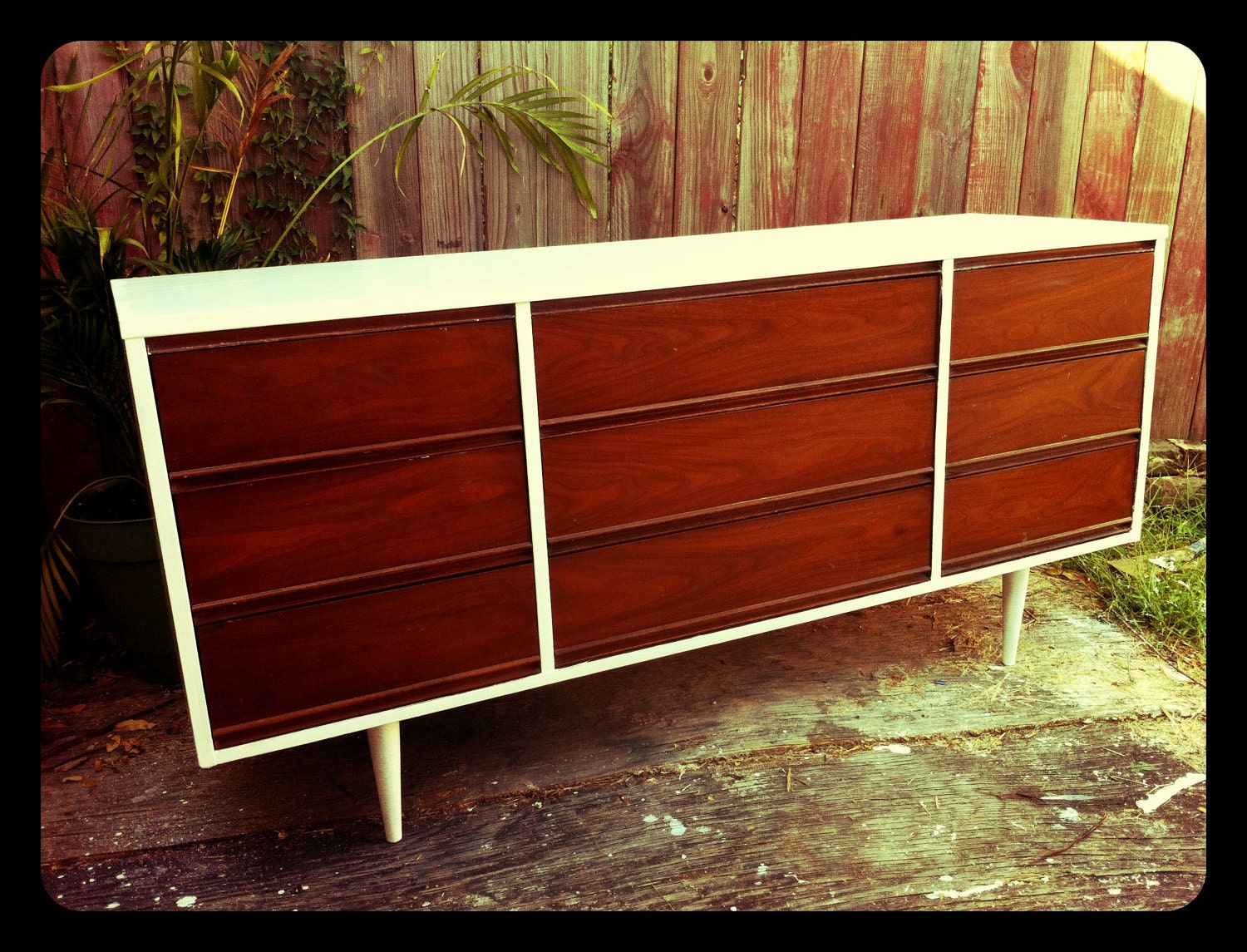 Refinished Mid-Century Retro Dresser